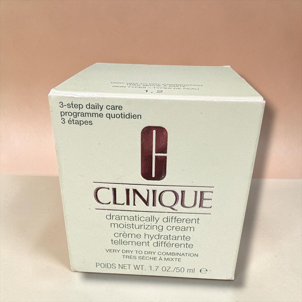Clinique Dramatically Different Moisturizing Cream 1.7oz 50ml Dry Skin Type 1 2